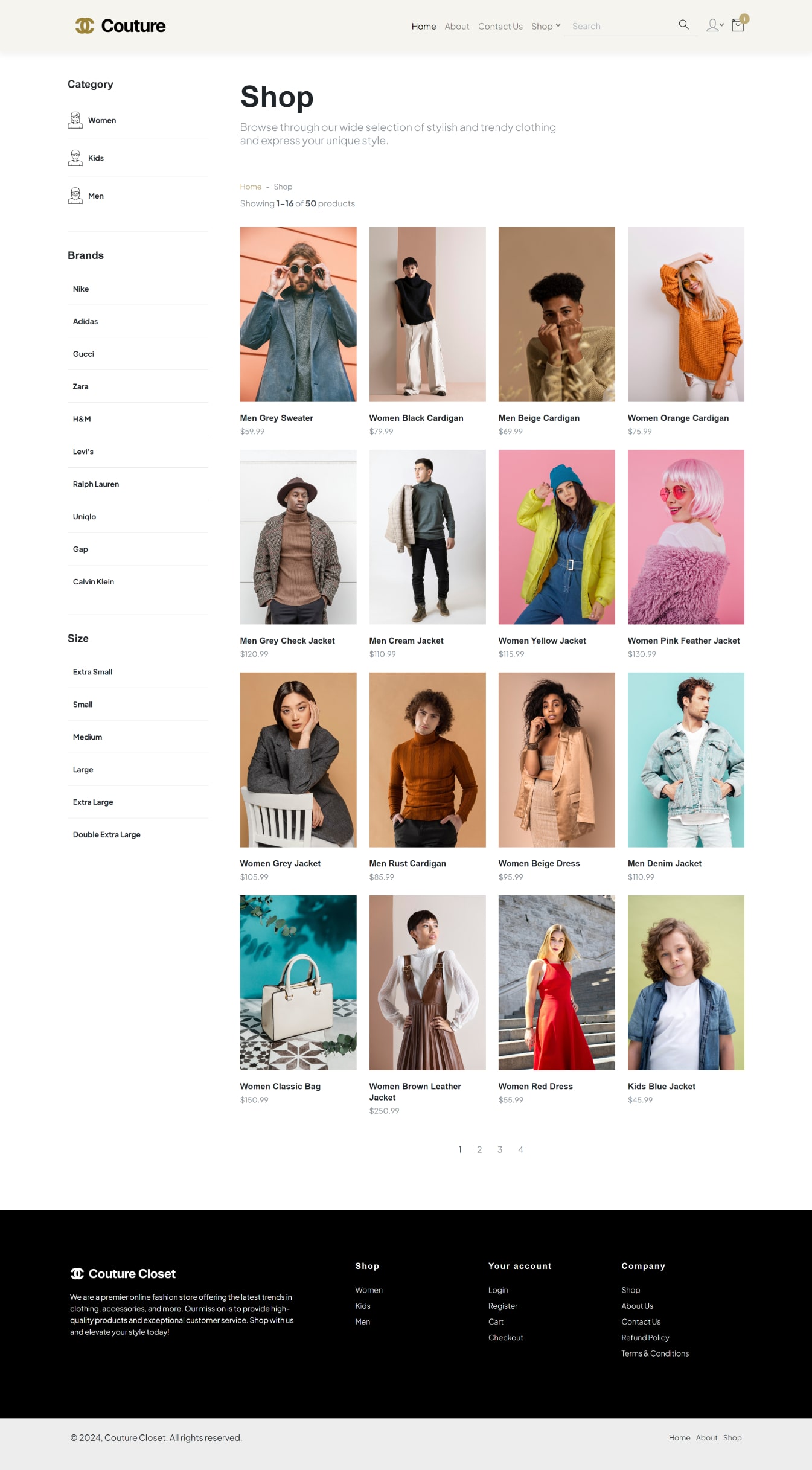 E-Commerce Shop Page